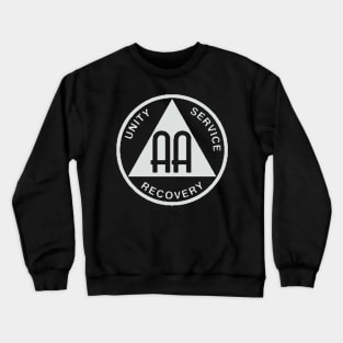 Alcoholics Anonymous Recovery Sober - Sober Since - AA Tribute - aa Alcohol - Recovery Tribute - sober aa sobriety addiction recovery narcotics anonymous addiction drugs mental health Crewneck Sweatshirt